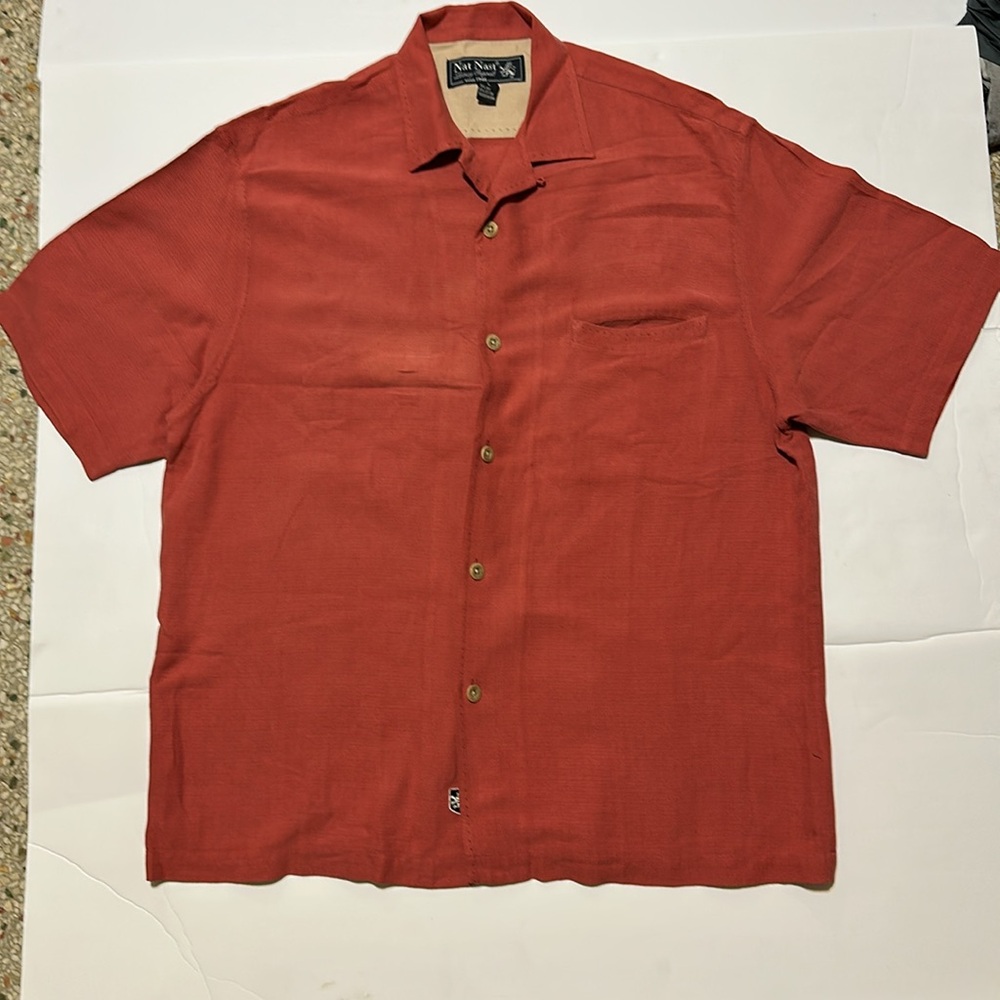Nat Nast Red Casual Button Down Shirt